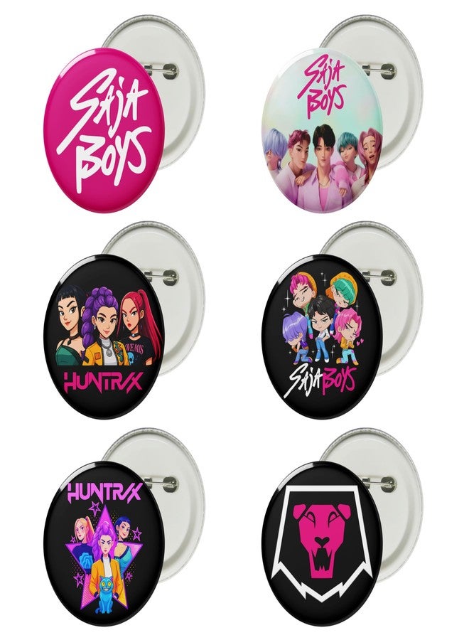 Visibee k pop Pin Badges | 58mm Button Pins | Pack of 6 for Fans & Collectors - Image 2